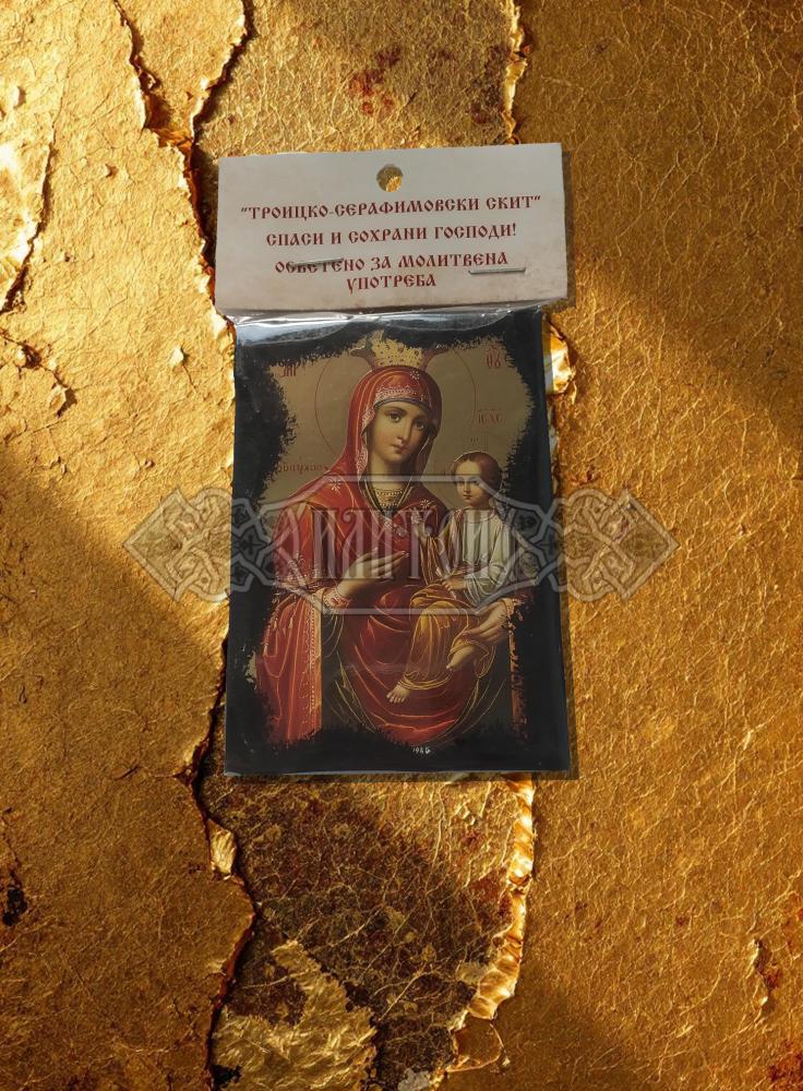 Икона „Св. Богородица Скоропослушница“, златен фон. Троицко - Серафимовски скить