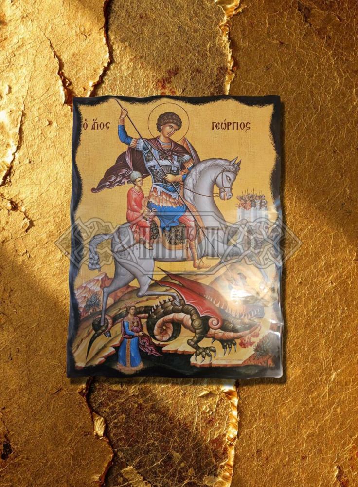 Икона „Свети великомъченик Георги на кон“ 30/40